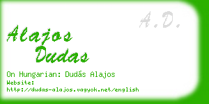 alajos dudas business card