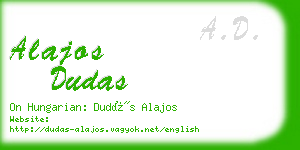 alajos dudas business card